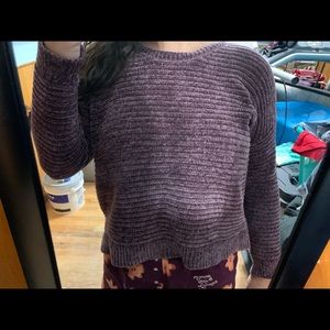 ✨️Pink Rose Purple Sweater